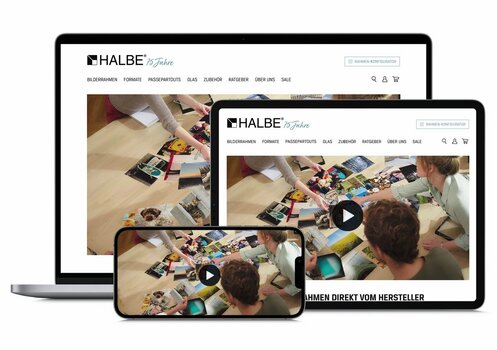 Der HALBE-Film auf verschiedenen Anzeigemedien