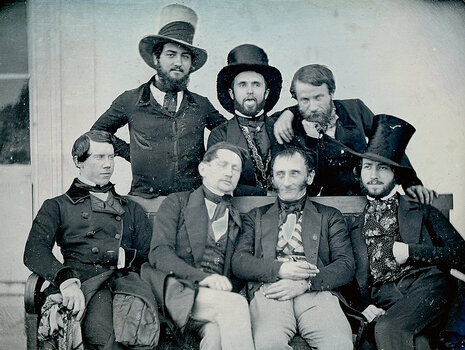 Unbekannter Daguerreotypist, Gruppe junger Männer, um 1845, Daguerreotypie © Collection H.G