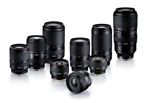 Gruppenfoto: alle Objektive der Tamron E-Serie Gruppenfoto: alle Objektive der Tamron E-Serie