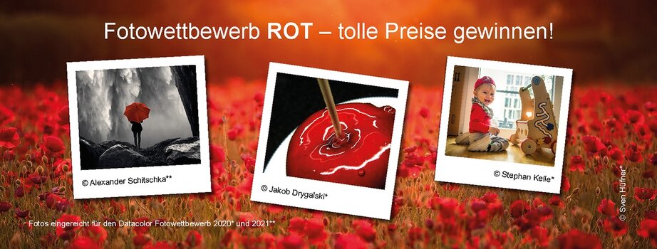 Grafik zum Fotowettbewerb Rot von Datacolor Grafik zum Fotowettbewerb Rot von Datacolor