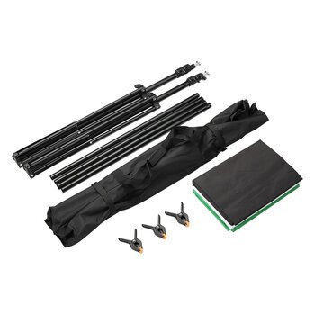 Produktbild: Hintergrund-Stativ-Set inkl. Hintergründe zusammengefaltet Produktbild: Hintergrund-Stativ-Set inkl. Hintergründe zusammengefaltet