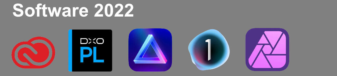 Icons der beliebtesten Bildbeabeitungsprogramme