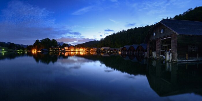 Blaue Stunde am Hintersee in Berchtesgaden Blaue Stunde am Hintersee in Berchtesgaden