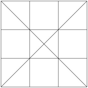 Grafik dynamische Symmetrie bei quadratischem Bildformat. Grafik dynamische Symmetrie bei quadratischem Bildformat.