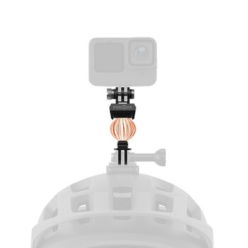 Schmatische Darstellung des PINCLIP action cam mount am Helm Schmatische Darstellung des PINCLIP action cam mount am Helm