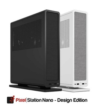 Zwei PixelStation Nano in der Design Edition. Links schwarz, rechts weiß. Zwei PixelStation Nano in der Design Edition. Links schwarz, rechts weiß.