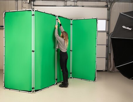Aufbau des Panorama Greenscreens Aufbau des Panorama Greenscreens