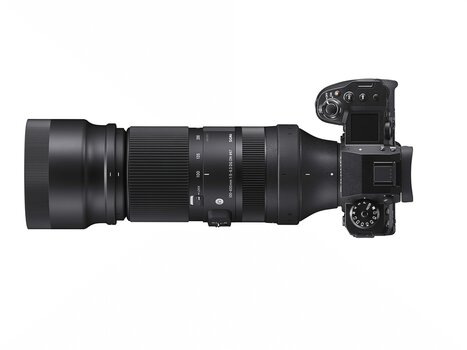 SIGMA 100-400mm F5-6.3 DG DN OS | Contemporary an FUJIFILM X Mount Kamera, liegend von oben SIGMA 100-400mm F5-6.3 DG DN OS | Contemporary an FUJIFILM X Mount Kamera, liegend von oben