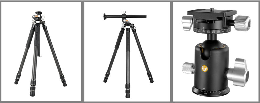 Vanguard VEO3+, drei Produktbilder nebeneinander