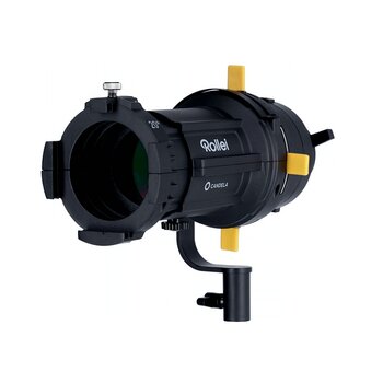 optischer Spotvorsatz für Candela 60 & 100 Bi-Color, Aufnahme von schräg vorne, freigestellt