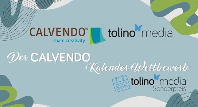 Banner des CALVENDO x tolino media Kalender-Wettbewerbs 2026.