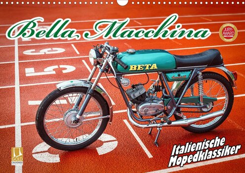 Liebevoll restauriertes italienisches historisches Moped aus den 70er Jahren als filigranes Stillleben inszeniert.