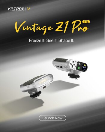 Der Viltrox Vintage Z1 Pro Retro-Blitz mit TTL-Anzeige und rundem Farbdisplay. Der Viltrox Vintage Z1 Pro Retro-Blitz mit TTL-Anzeige und rundem Farbdisplay.