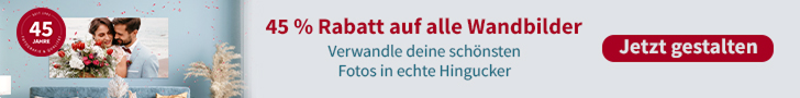 45% auf Wandbilder bei Saal Digital - nur bis 12.07.2026!