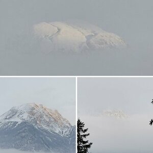 Der Watzmann in den Wolken