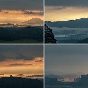 Nebel im Elbsandsteingebirge