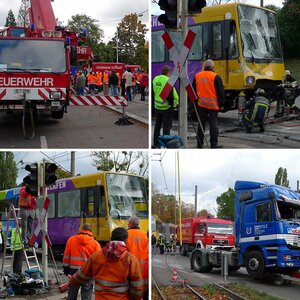 Straßenbahn-Verkehrsunfall