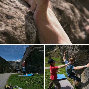 Bergsteigerfotografie Bouldern