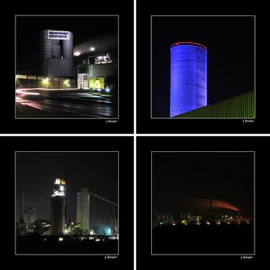 Zementindustrie nachts