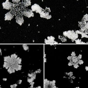 Schneeflocken, erster Versuch