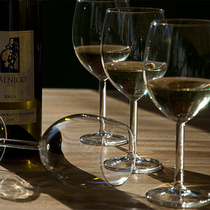 glaeser und flasche