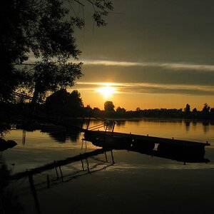 Sonnenuntergang am Eicher See in Eich (Rheinhessen)