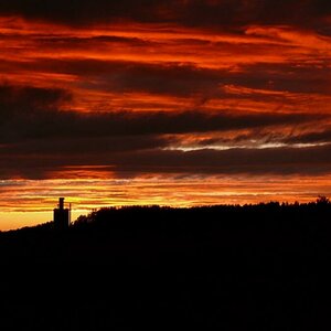 Der Abendhimmel über Aindling