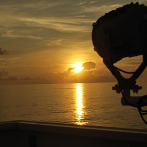 Südchinesische See, am Morgen nach Singapur Strait