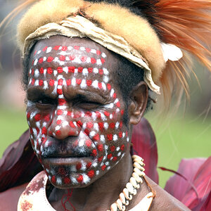 Vertreter eines mir unbekannten Volksstammes auf dem Mount Hagen Festival
