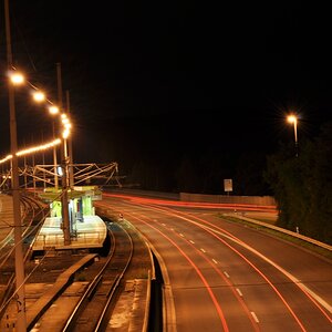 Bonn, Südbrücke bei Nacht