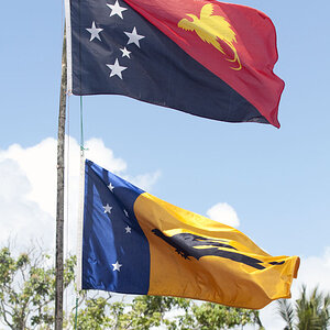 Flagge Papua Neuguineas und Neu Irlands