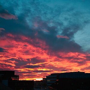 Sonnenaufgang in München