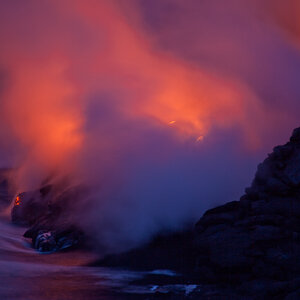 Ocean Entry Kilauea in der blauen Stunde