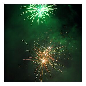 Erstes Feuerwerk im Erzgebirge aufgenommen.