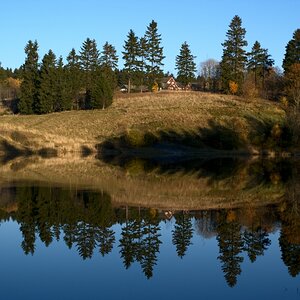 Spiegelung am Unteren Eschenbacher Teich, Clausthal-Zellerfeld