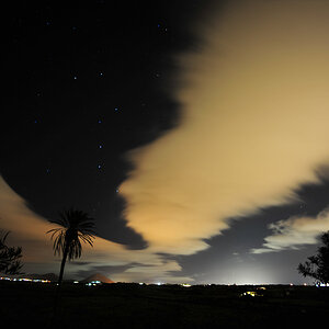 Lanzarote bei Nacht oberhalb von Tias