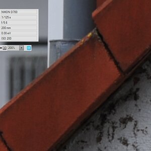 70-200 VR II bei f=5.6 200% Crop