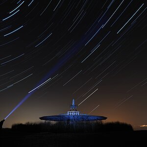 Startrail beleuchtet