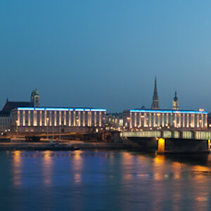 Linz Panorama Blaue Stunde