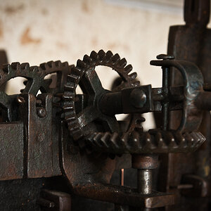 Fränkische Schweiz 16.04.2011
Detailaufnahme Uhrwerk von 1264 in der Burg Gößweinstein