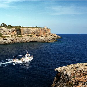 Cala Figuera - Leuchtturm mit Boot
