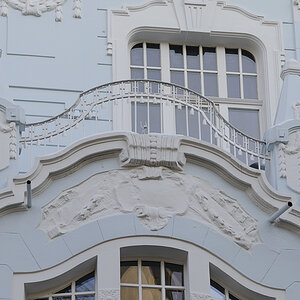 Blaue Fasade