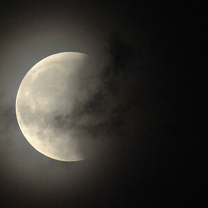 Bewölkte Mondfinsternis