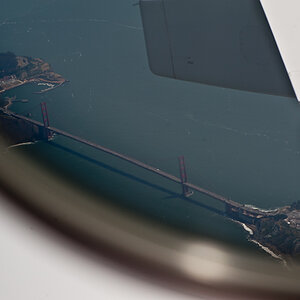 A380 - Blick auf die Golden Gate Bridge