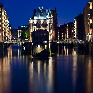 Blaue Stunde in der Speicherstadt