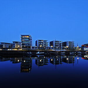 Hafencity Stade in Blau