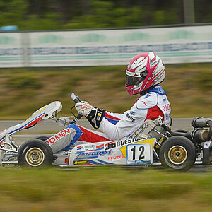 DJKM Fahrerin K. Omen aus Holland in Genk (B)