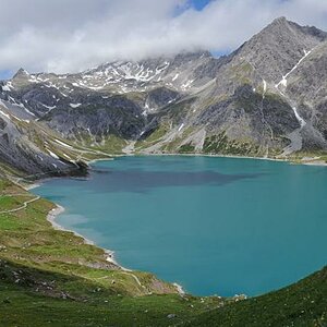 Lünersee Panorama aus 43 Aufnahmen