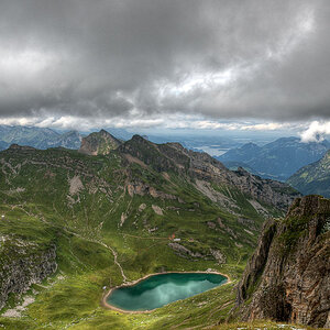 Blick auf den Spilauer See vom Rossstock, 25.07.2011.
