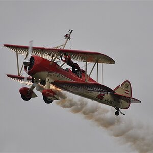 Boeing Stearman Wingwalkerin Peggy Krainz Airshow Coburg 2011